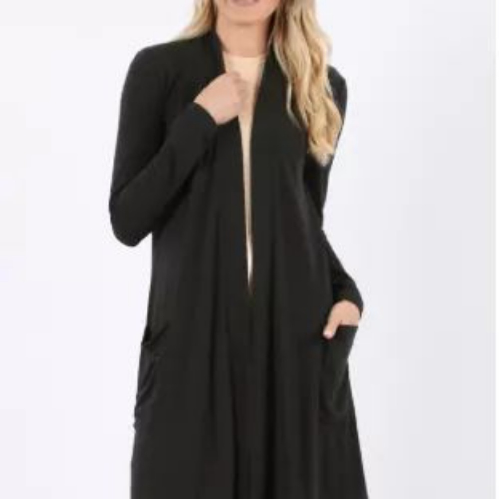 Black cardigan